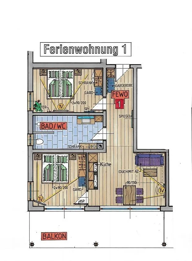 Appartement Koenigsblick Poppler à Hopferau 0*,  Allemagne